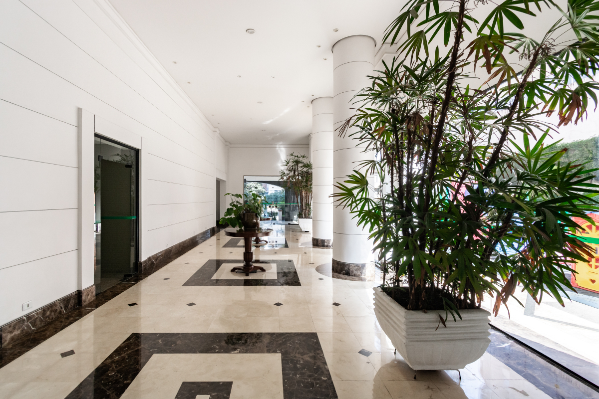 Hall de entrada do condomínio